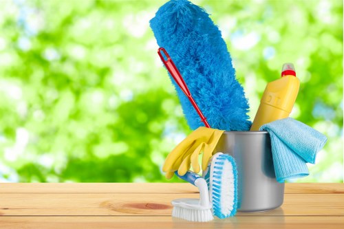 Office cleaning team maintaining a Wandsworth workplace reception