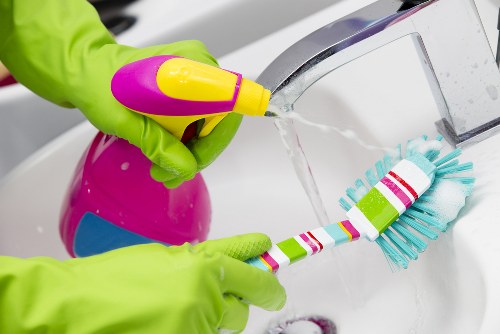 Local cleaning company team preparing a Wandsworth office space