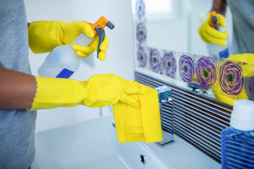 Wandsworth cleaning team maintaining an office space with attention to detail