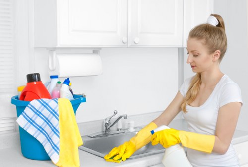 Specialist builders cleaning in a refurbished Wandsworth property